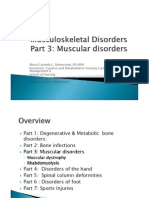 Musculoskeletal Disorders Part 3 Muscular Disorders 