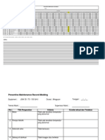 Preventive Maintenance Schedule Sample