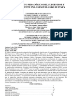 Acompañamiento Pedagógico Del Supervisor y Desempeño Docente