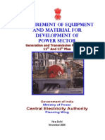 Req Equip Material Devlopment Power Sector