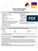 Lactic Acid Msds