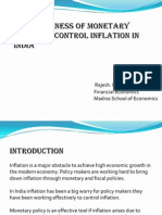 Effectiveness of Monetary Policy To Control Inflation in