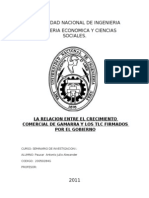 La Relacion Entre El Crecimiento Comercial en Gamarra y Los TLC Firmados Por El Gobierno