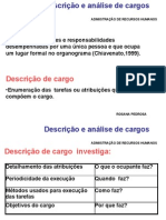 Descrição e Análise de Cargos