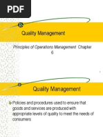 Quality Management: Principles of Operations Management Chapter