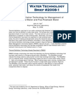 Thermal Distillation Technology For Management of Produced Water and Frac Flowback Water