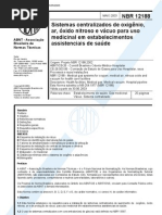 NBR 12188 NB 254 - Sistemas Centralizados de Agentes Oxidantes de Uso Medicinal