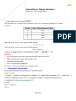 Representation of Signed Numbers: 1. Sign-Magnitude (SM) Representation