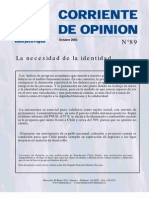 La Necesidad de Identidad - COMP. LECTORA.