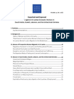 (Nov2007) Report On Abuses Against Sri Lankan Domestic Workers in Saudi Arabia, Kuwait, Lebanon and The UAE