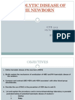 Haemolytic Disease of The Newborn