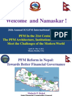 PFM Reform in Nepal: Towards Better Financial Governance