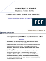 Development of High-Lift, Mild-Stall Low Reynolds Number Airfoils