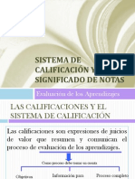 Presentacion - Sistema de Calificación y Significado de Notas