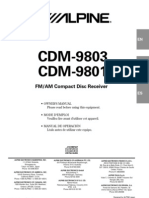 CDM-9803 CDM-9801: FM/AM Compact Disc Receiver