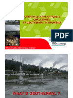 Potentials, Applications & Challenges Challenges of Geothermal in Indonesia