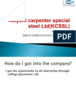 Kalyani Carpenter Special Steel LTD (KCSSL) (College Presentation)