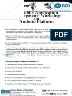 Mobile Application Development Workshop On Android Platform