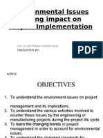 Environmental Issues Having Impact On Project Implementation