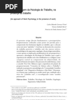 Vieira, Barros, Lima (2007) Uma Abordagem Da Psicologia Do Trabalho, Na Presença Do Trabalho