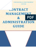 Contract Management & Administration Guide: Purchasing & Procurement Center