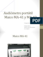 Audiómetro Portátil Maico MA-21 Y MA-42