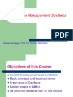 Database Management Systems: Prof. M. Yousaf Samdani