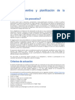 Acción Preventiva y Planificación de La Prevención