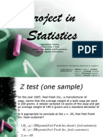 Hypothesis Testing Using Z-Test, T-Test, Linear - Correlation and Regression, and Chi-Square Distribution