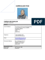 Farrah Aini Dahalan CV