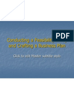 Conducting A Feasibility Study and Crafting A Business