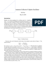 Analysis of Common-Collector Colpitts Oscillator