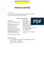 Costing Vs Pricing