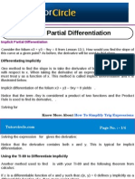 Implicit Partial Differentiation