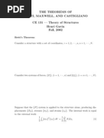 The Theorems of Betti, Maxwell, and Castigliano CE 131 - Theory of Structures Henri Gavin Fall, 2002