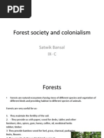 Forest Society and Colonialism