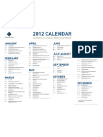 Calendar Events 2012