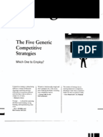 Five Generic Business Level Strategies Thompson Et Al Chap5