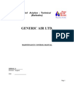 Generic Maintenance Control Manual