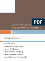 Cs 97si: Introduction To Programming Contests: Jaehyun Park