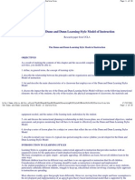 The Dunn and Dunn Learning Style Model On Instruction