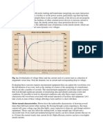 Fig. 1a. Overlaid Plot of Voltage (Blue) and Rms Current (Red) of A Motor Start As A Function of