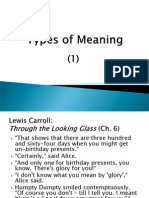 Types of Meaning