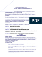 Normas Básicas Del Sistema Nacional de Inversión Pública