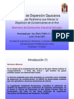 Modelos de Dispersión Gaussiano