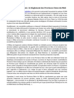 Théonomie Appliquée: Le Règlement Des Provinces-Unies Du Midi