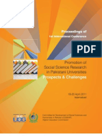 Proceedings of 1st International Conference On Social Science Research in Pakistani Universities: Prospects and Challenges