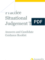 Practice Situational Judgement Test: Answers and Candidate Guidance Booklet