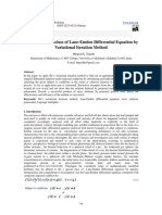 (36-49) Solution of A Subclass of Lane Emden Differential Equation by Variational Iteration Method