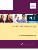 2010 NCLEX RN Detailed Test Plan Educator